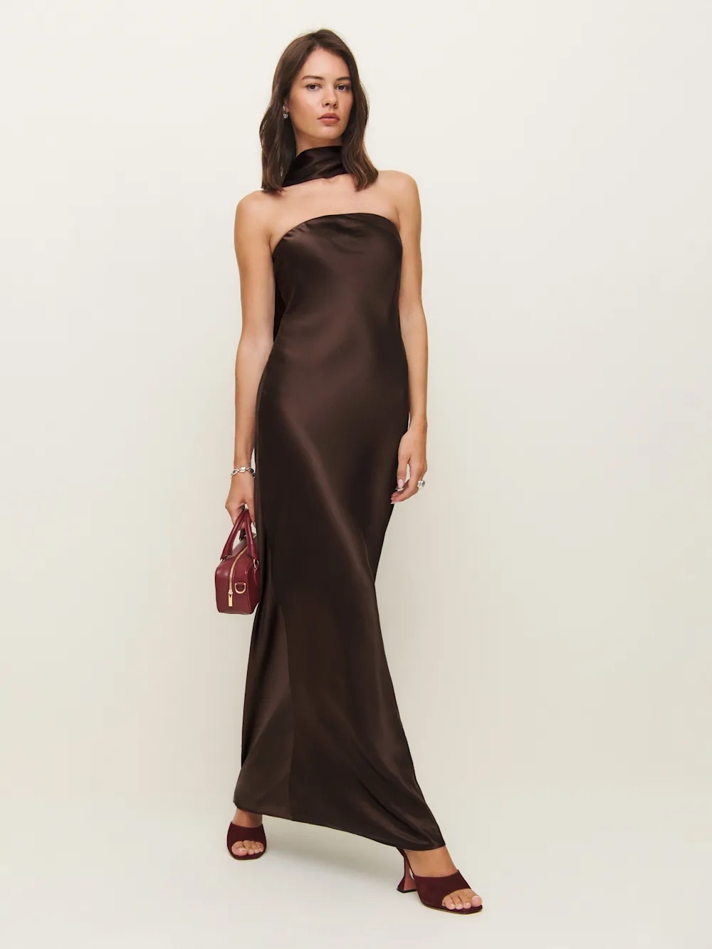 Reformation Oren Silk Dress
